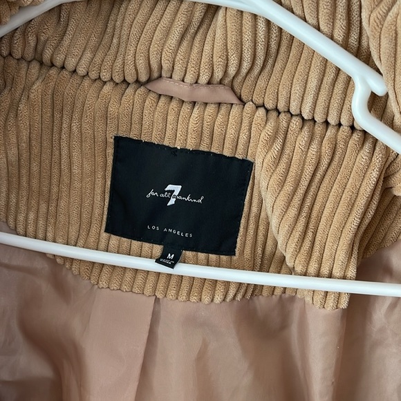 7 For All Mankind puffer corduroy jacket - Picture 2 of 3
